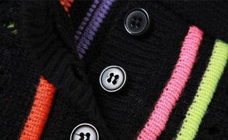 Tassels short sleeve contrast turnover collar button pant set