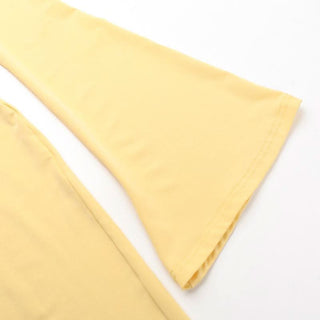 Irregular high slit flower applique long sleeve maxi dress