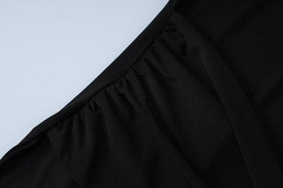 Ruched slit knotted tube midi dress