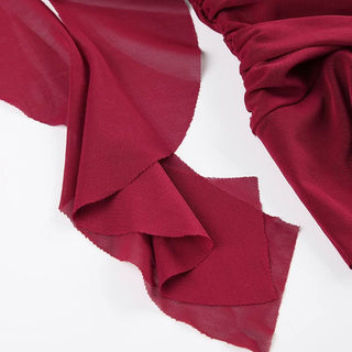 Square neck ruffle mesh ruched cami mini dress