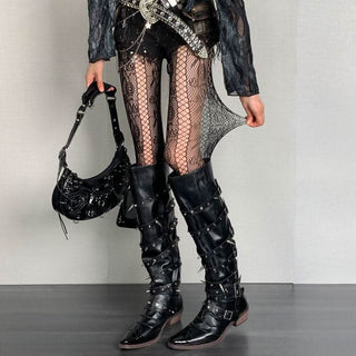 Hollow out lace flower pattern tights