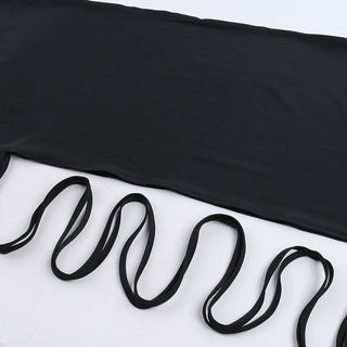 Long sleeve high neck self tie slit maxi skirt set