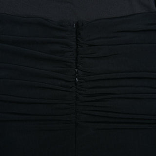Mesh ruched zip-up long sleeve backless ruffle midi dress