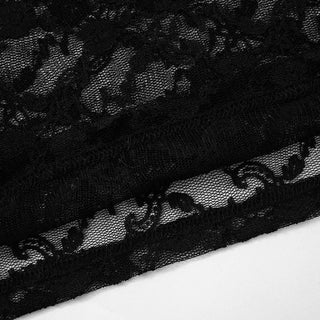 High neck long sleeve lace mini skirt set