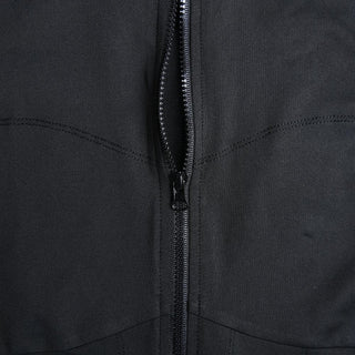 Short sleeve zip-up high neck solid jumpsuit