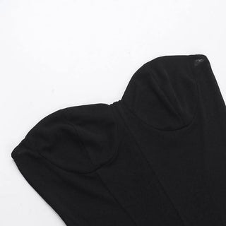 Sweetheart neck bustier metal applique tube mini dress