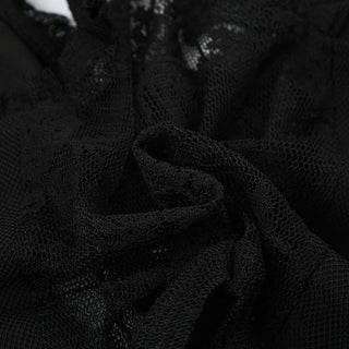 U neck lace ruffle hollow out tank cut out top