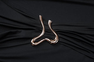 Long sleeve crewneck padded metal applique maxi dress