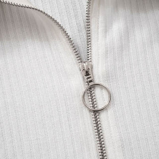 Zip-up long sleeve turnover collar leopard fluffy top