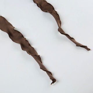 Long sleeve ruffle self tie top