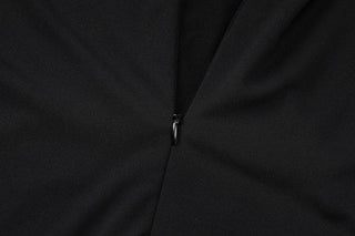 Hollow out high neck irregular zip-up jumpsuit