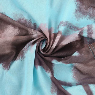 Long sleeve tie dye mesh top