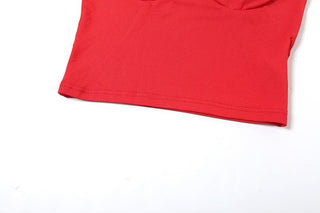 Halter ruffle bowknot ruched knotted 2 piece top