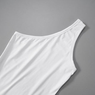 One shoulder irregular ruffle backless mini dress