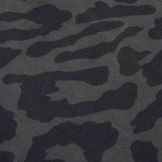 Leopard print long sleeve lace hem off shoulder top