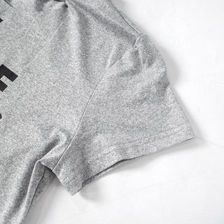 Short sleeve letter print crewneck hollow out crop cut out top