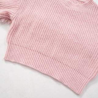 Long sleeve crewneck tassels knitted top