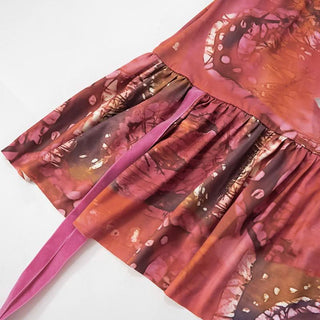 Halter self tie ruched hollow out print cut out mini dress