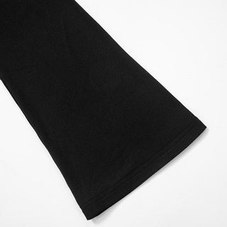 Long flared sleeve v neck ruched top