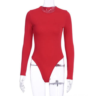 Long sleeve solid crewneck bodysuit