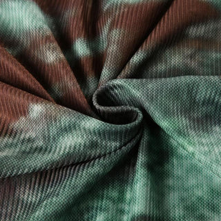 V neck cap sleeve tie dye top
