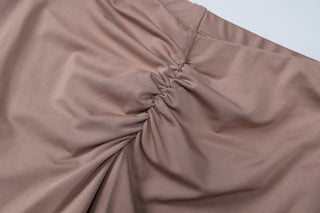 Long sleeve crewneck padded ruched pant set