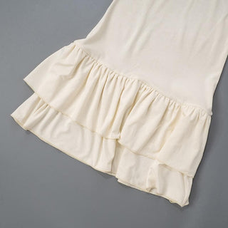 Ruched round neck solid tank mini dress