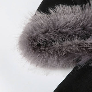 Hoodie long sleeve fluffy zip-up coat top