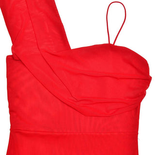 Halter mesh slit backless maxi dress