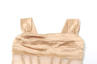 Off shoulder ruched corset mini dress