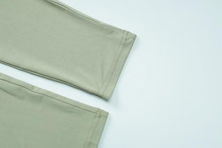 Halter u neck solid backless pant set