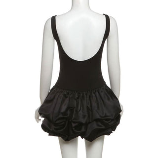 Square neck backless cami mini dress