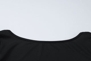 Long flared sleeve slit ruched hollow out maxi skirt set