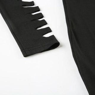 Off shoulder long sleeve hollow out cut out mini dress