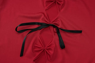 Halter bowknot ruched hollow out cut out mini dress