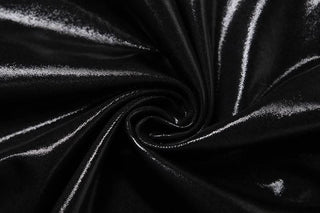 PU leather slit flower applique cami midi dress