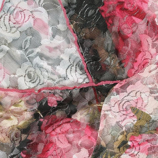 Lace v neck flower pattern stitch tank top