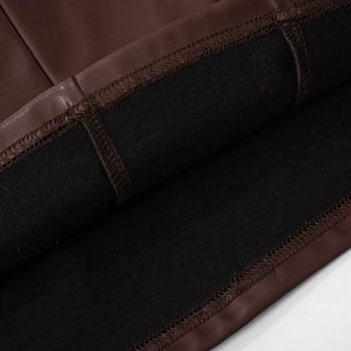 PU leather backless cami top