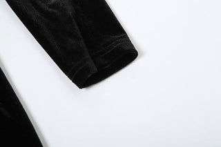 Off shoulder v neck velvet lace hem cami maxi dress