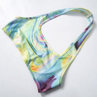 Halter contrast crop backless pant set