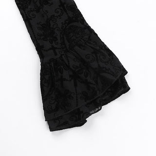Long flared puff sleeve button shrug top