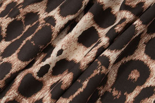 Leopard print halter self tie backless top