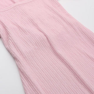 Long sleeve square neck textured midi dress