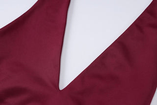 Halter v neck solid backless mini dress