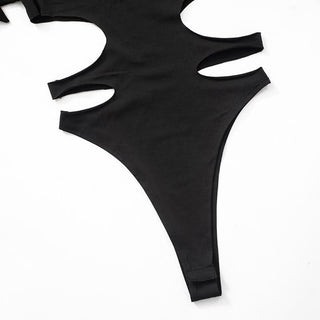 High neck long sleeve hollow out pant set