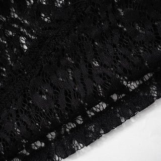 Off shoulder long sleeve lace top