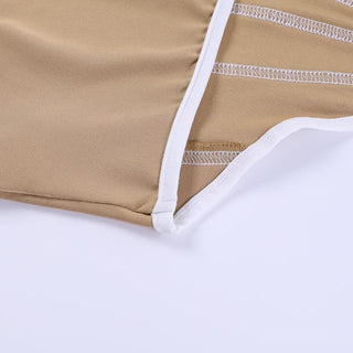 Mesh contrast sweetheart neck backless corset tube top