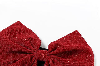 Bowknot glitter backless contrast tube top