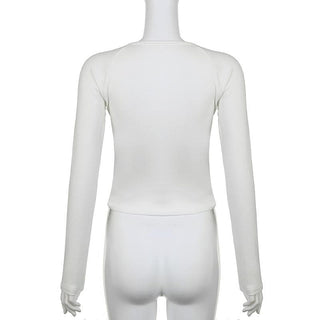 Fluffy patchwork solid long sleeve self tie top