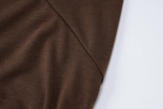 Irregular off shoulder long sleeve ruffle solid maxi dress